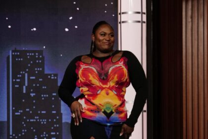 Wardrobe Breakdown: Danielle Brooks On Solarised Dress On Jimmy Kimmel