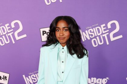 Wardrobe Breakdown: Ayo Edebiri In Blue Suit At Inside Out