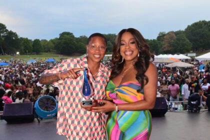 Celebrity Style: Niecy Nash Multicolored Print Strapless Jumpsuit At Atlanta