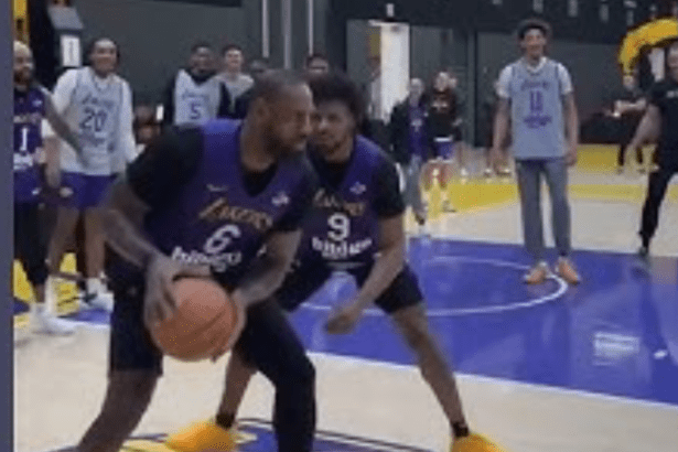 See It: Lakers ‘guards Vs. Bigs’ Practice Drill Goes Viral