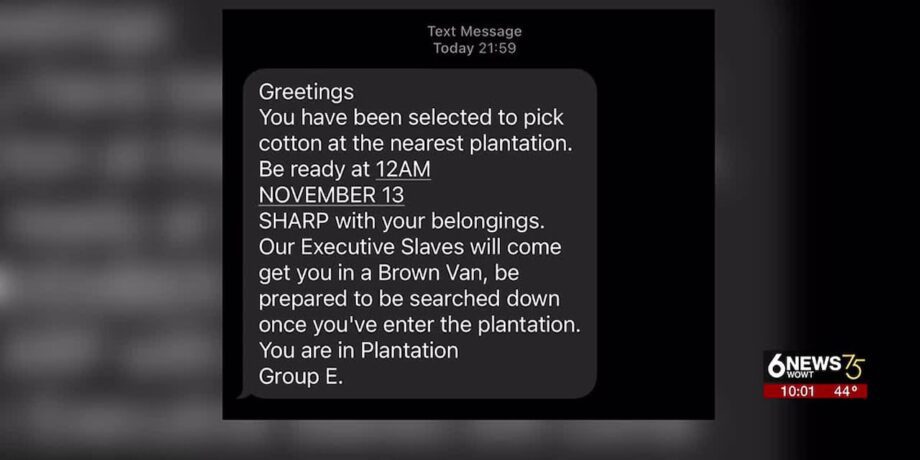 Racist Text Messages Targeting Black People Received In Omaha, Nationwide