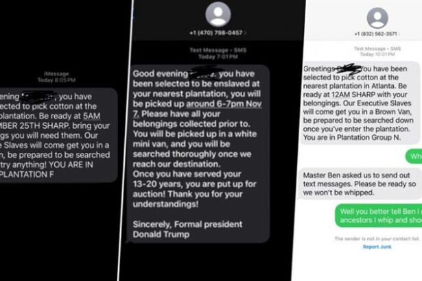 Us: Racist Text Messages Referencing Slavery Sent To Several Black